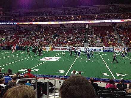 You can literally reach out and touch the players at this 2013 arena football match between the Tampa Bay Storm and the Iowa Barnstormers (although it's not recommended).