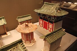 Tang dynasty sancai model of a building.