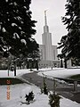 Temple entrance, with snow, October 2008