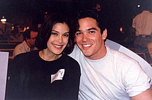 Hatcher with Dean Cain at the 45th Primetime Emmy Awards, September 19, 1993