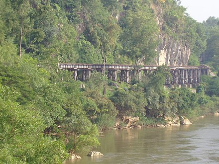 The Wang Pho Viaduct built by rōmusha and POWs on the railway