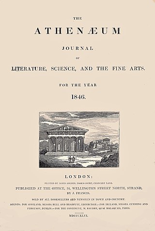 <i>The Athenaeum</i> (British magazine) British literary magazine published from 1828 to 1921