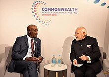 The Prime Minister, Shri Narendra Modi meeting the Prime Minister of Trinidad and Tobago, Dr. Keith C. Rowley, on the sidelines of CHOGM 2018, in London on April 19, 2018 The Prime Minister, Shri Narendra Modi meeting the Prime Minister of Trinidad and Tobago, Dr. Keith C. Rowley, on the sidelines of CHOGM 2018, in London on April 19, 2018 (1).JPG