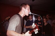 Bohlen performing in 1997 The Promise Ring 1997.jpg