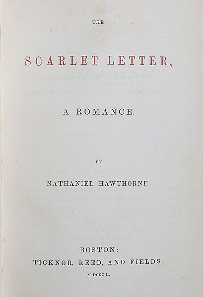 Title page, first edition, 1850