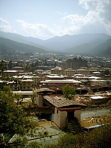 Thimphu city in the valley.jpg