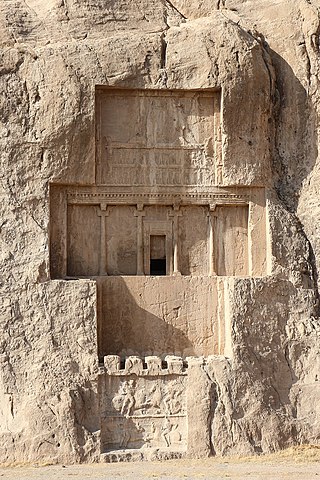 <span class="mw-page-title-main">Tomb of Darius the Great</span> Achaemenid tomb at Naqsh-e Rostam, Iran