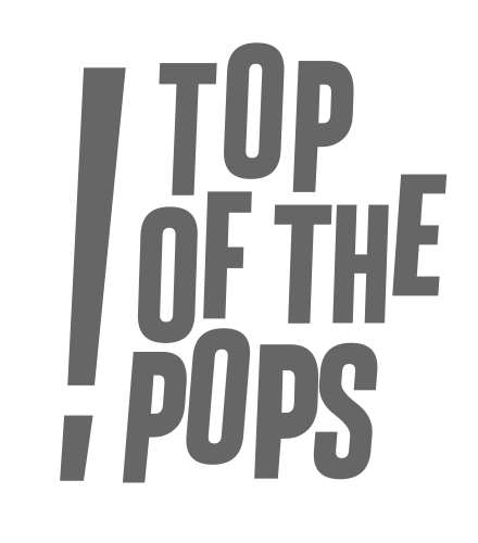 The original Top of the Pops logo that appeared on-screen in 1964
