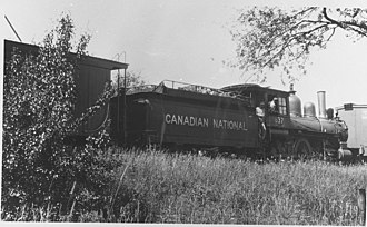 This image shows the eventual fate of the Toronto Eastern in 1927; a CNR train is dismantling the rails between Whitby and Oshawa. Toronto Eastern Railway being dismantled.jpg