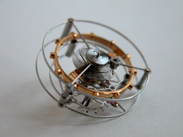 An assembled tourbillon