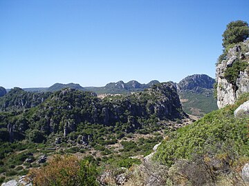 Vista dels tacchi de l'Ogliastra des del Troiscu.