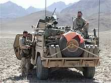 A GMV-S equipped with a Mk 19 grenade launcher in Afghanistan (2003) US Special Forces in Afghanistan Gayan Valley.jpg