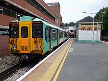 Class 455 at Caterham railway station Unit 455812 at Caterham.JPG