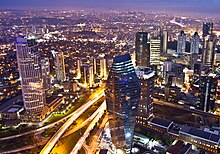 Istanbul is Turkey's largest city and Europe's most populous metropolitan area. View of Levent financial district from Istanbul Sapphire.jpg