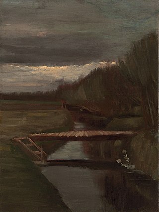 <i>Footbridge across a Ditch</i> Painting by Vincent van Gogh