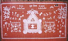 easy warli painting figures