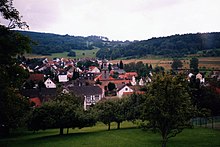 Blick auf die Wickenröder Kirche