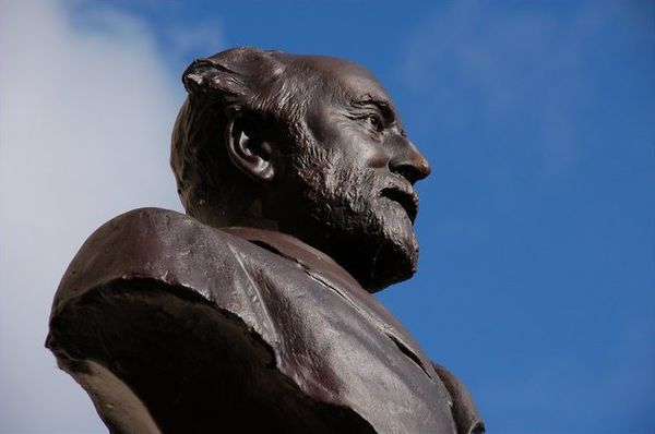 Bust of Lord Pirrie in the grounds of Belfast City Hall.