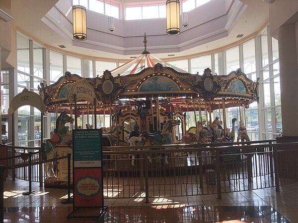 Carousel on the third floor of the mall