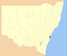 Ville de Wollongong - Carte
