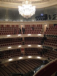 Auditorium of the State Opera on the day of reopening on 3 October 2017, after seven years of refurbishment