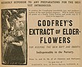 "Godfrey's Extract of Elder-Flowers" ad in 1900