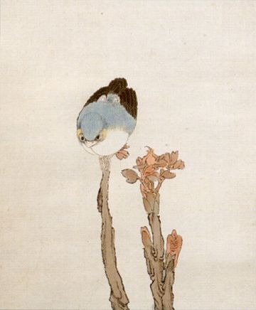 File:'Bird on Branch' (detail) by Ren Yu (1854-1901), dated 1870.jpg