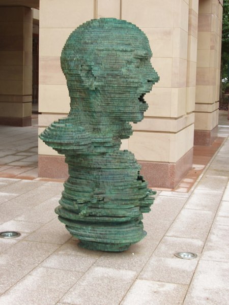 File:'Eco' sculpture at new Queen's University library - geograph.org.uk - 1478004.jpg