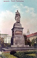 Памятник Паскевичу перед губернаторским дворцом в Варшаве