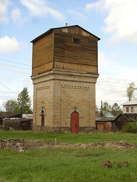 The water tower at Voybokalo railway station