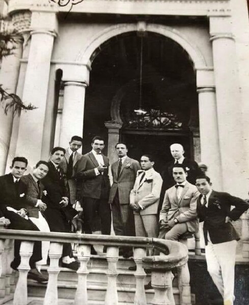File:تجمع عائلي بالبيت الكبير بالزقازيق عام ١٩٢٤ Abaza Beks at their palace in Zagazig.jpg