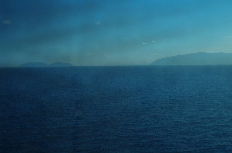 File:02 2020 Grecia photo Paolo Villa FO199963 (Ancona Patrasso traghetto - veduta sulla costa albanese greca dall'oblò - view on the Albanian Greek coast through the porthole).jpg