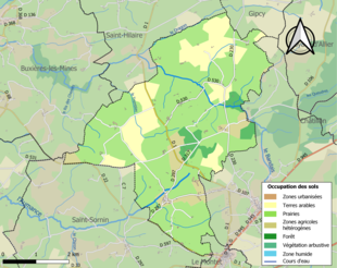 Kleurenkaart met landgebruik.