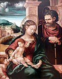 Святое семейство с младенцем Иоанном Крестителем. 1525. Дерево, масло. Берлинская картинная галерея