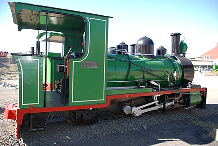 Restored locomotive at the Kimberley Mine Museum
