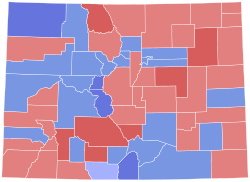 1942 United States Senate election in Colorado results map by county.svg