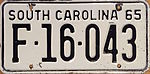 1965 South Carolina Kennzeichen.jpg