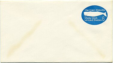 1970 envelope commemorating the book Moby Dick