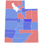 1980 Utah gubernur hasil pemilihan peta oleh county.svg