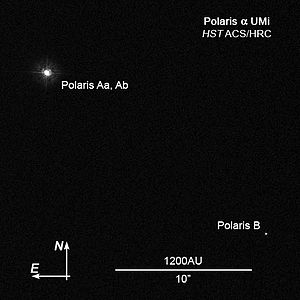 Polarstern: Name, Dreifachsternsystem, Daten des Polarsterns