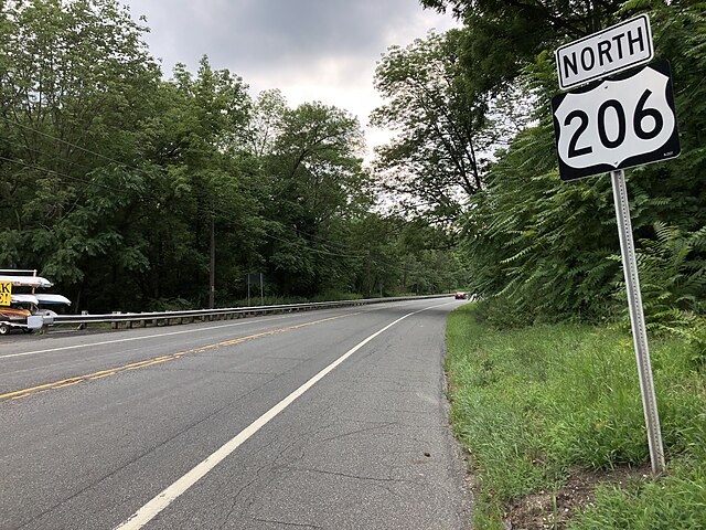 U.S. Route 206 northbound in Andover Township