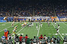 Pittsburgh in action against Eastern Michigan during the 2019 Quick Lane Bowl 2019 Quick Lane Bowl 22 (Pittsburgh on offense).jpg