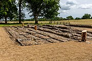 Remains of Birdoswald Roman Fort in Hadrian's Wall in the United Kingdom.