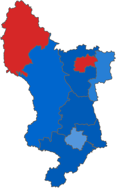 2021 Derbyshire PCC Election 1st Round.svg