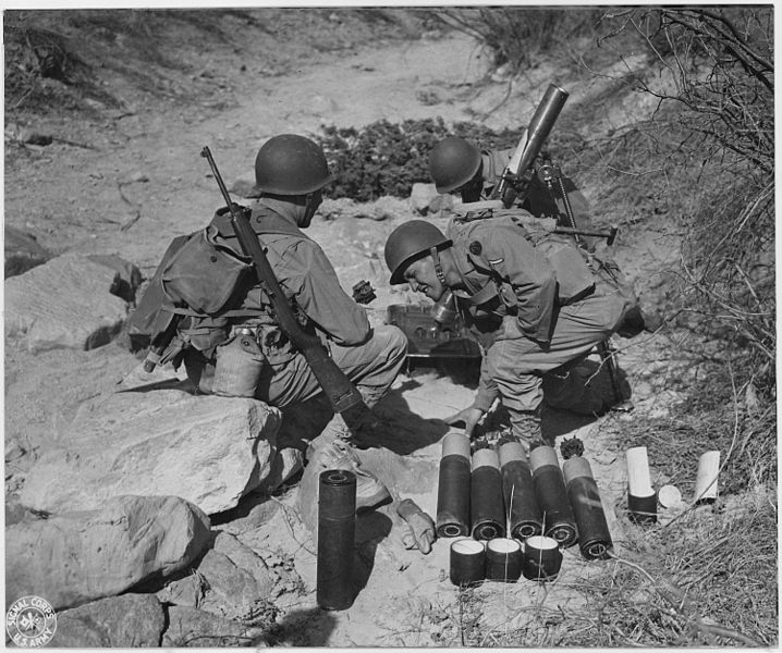 File:81 m-m Mortar crew in action at Camp Carson, Colorado - NARA - 197171.jpg