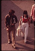 Onderweg naar de ferry naar Staten Island. Manhattan, mei 1973