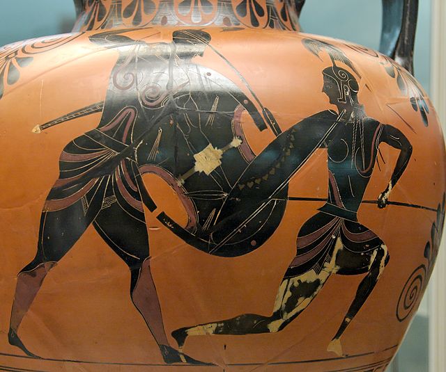 Achilles and Penthesileia by Exekias, c. 540 BC, British Museum, London