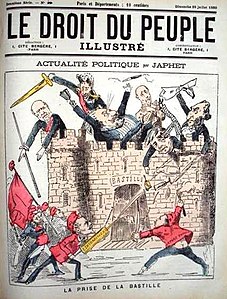 La Prise de la Bastille (Le Droit du peuple illustré, 25 juillet 1880).