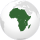Орфографическая проекция Африки.