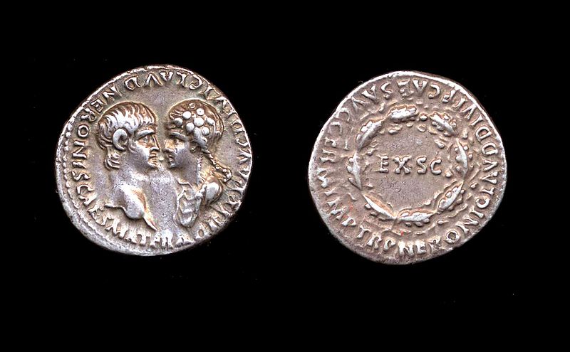 File:Agrippina II & Nero, R6535, BMC Nero 3.jpg